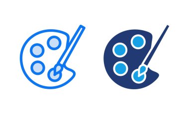 Simge vektör illüstrasyonunu boya. Boya fırçası işareti ve sembol. boyama silindiri vektörü