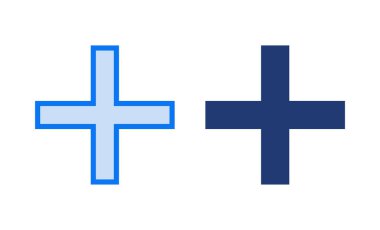 Artı simge vektör illüstrasyonu. Artı işareti ve sembol ekle