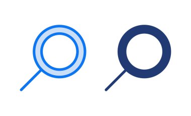 Arama simgesi vektör illüstrasyonu. Büyüteç işareti ve sembolü ara