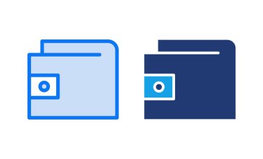 Cüzdan simgesi vektör illüstrasyonu. cüzdan işareti ve sembol