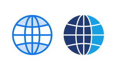 Web simgesi vektör illüstrasyonu. Web tabelalarına ve sembollere git. Web tıklama simgesi. Genel arama simgesi