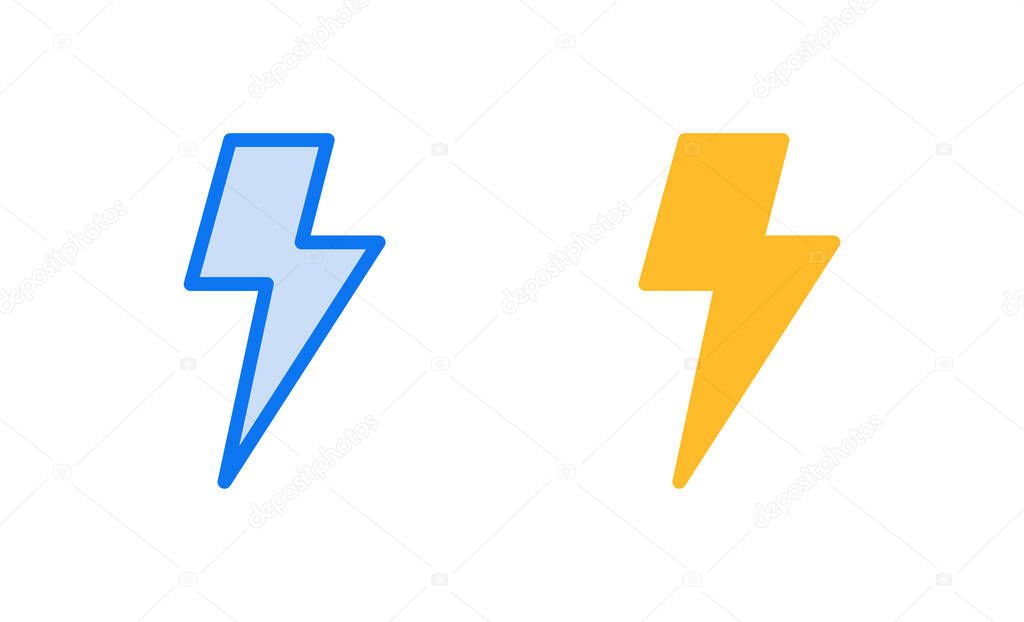 Lightning icon vector illustration. electric sign and symbol. power icon. energy sign