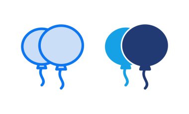 Balon simgesi vektör illüstrasyonu. Parti balonu işareti ve sembolü