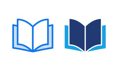 Kitap ikonu vektör çizimi. Açık kitap işareti ve sembol. Kitap simgesi