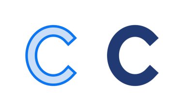 Telif hakkı ikon vektör illüstrasyonu. telif hakkı işareti ve sembol