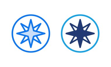 Pusula simgesi vektör illüstrasyonu. ok pusula simgesi işareti ve sembolü