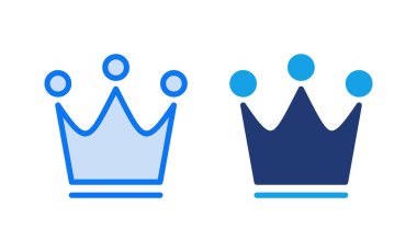 Crown ikon vektör illüstrasyonu. taç işareti ve sembol