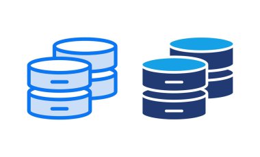 Veritabanı ikonu vektör illüstrasyonu. veritabanı işareti ve sembolü