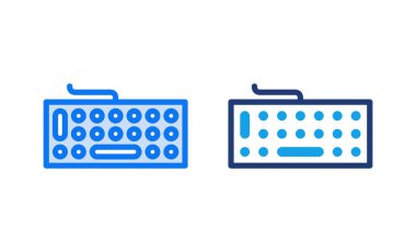 Klavye simgesi vektör illüstrasyonu. Klavye işareti ve simgesi