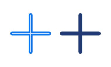 Artı simge vektör illüstrasyonu. Artı işareti ve sembol ekle