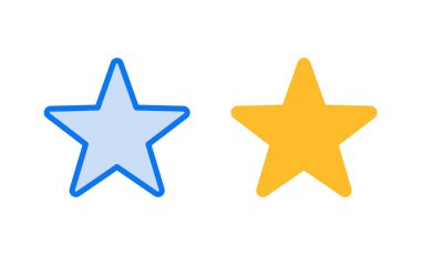 Yıldız Simgesi vektör çizimi. Reyting işareti ve sembol. favori yıldız simgesi