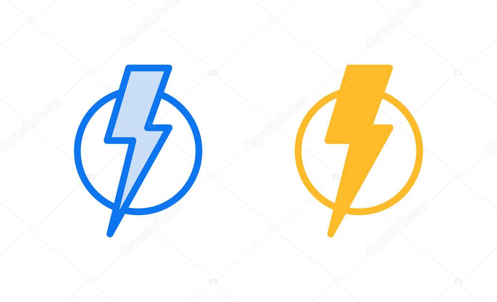Lightning icon vector illustration. electric sign and symbol. power icon. energy sign