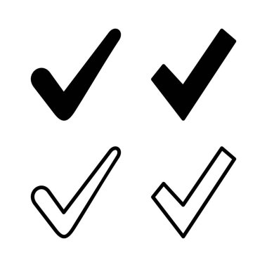 İşaret simgesi vektör illüstrasyonunu kontrol et. İşaret işareti ve sembol