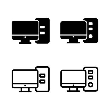 Bilgisayar simgesi vektör illüstrasyonu. bilgisayar izleme işareti ve simgesi