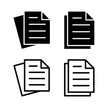 Belge simgesi vektör illüstrasyonu. Kağıt ve sembol. Dosya Simgesi