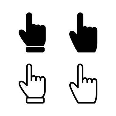 El imleç simgesi vektör illüstrasyonu. İmleç işareti ve sembol. el imleç simgesi clik