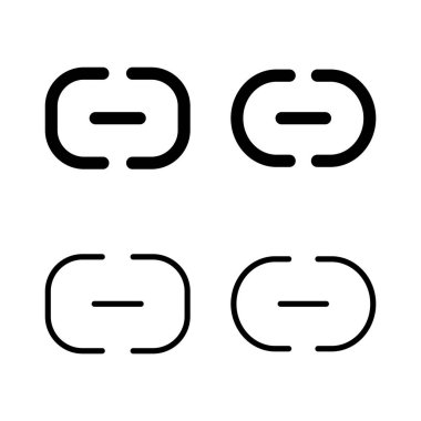 Bağlantı simgesi vektör illüstrasyonu. Hiper bağlantı zinciri işareti ve sembolü