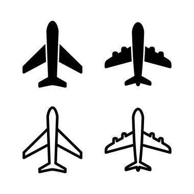 Düzlem ikonu vektör illüstrasyonu. Uçak işareti ve sembol. Uçuş taşıma sembolü. Seyahat işareti. uçak.