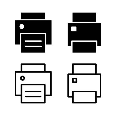 Simge vektör çizimini yazdır. yazıcı işareti ve sembol