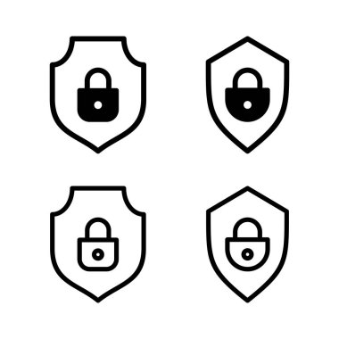 Güvenlik simgesi vektör illüstrasyonu. Koruma işareti ve sembol. Özel hayat. vpn