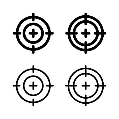 Hedef ikon vektör çizimi. hedef simge vektörü. hedef pazarlama işareti ve sembol