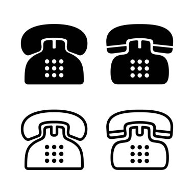 Telefon ikonu vektör çizimi. telefon işareti ve sembol