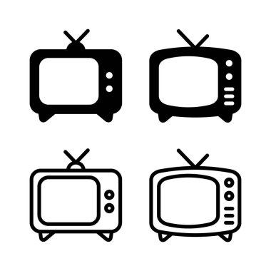 Televizyon ikonu vektör illüstrasyonu. televizyon işareti ve sembol