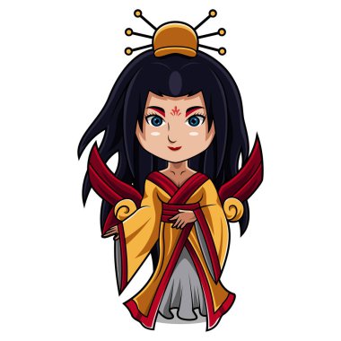Ameterasu chibi maskot logosu tasarımı