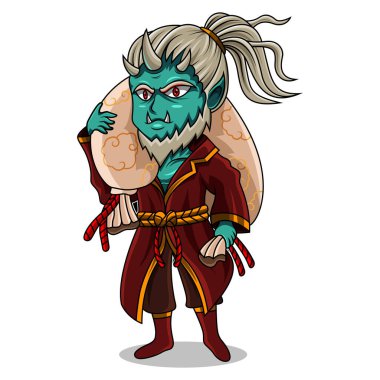 Fujin chibi maskot logosu tasarımı