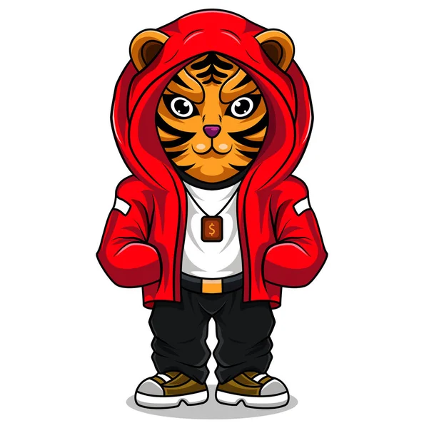 Cool Tiger Maskot Logosu Tasarımı — Stok fotoğraf