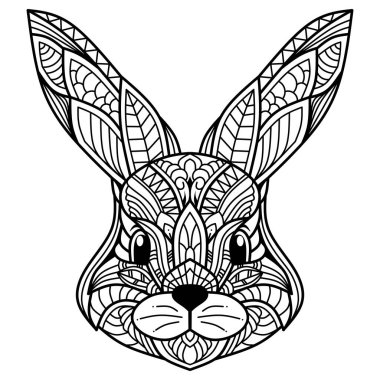 Elle çizilmiş tavşan kafası
