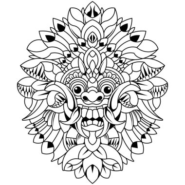 Barong süsü çizilmiş.