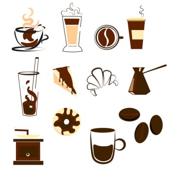 Yazdır, kahve ikonları