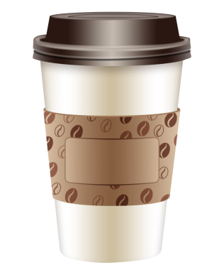 Sıcak kahve için bir fincan. vektör illüstrasyonu