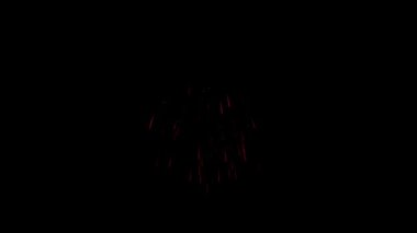 Siyah alfa arkaplanındaki havai fişekler