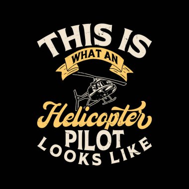 Komik Uçan Helikopter Retro Pilot Helikopter Tişörtü Tasarımı