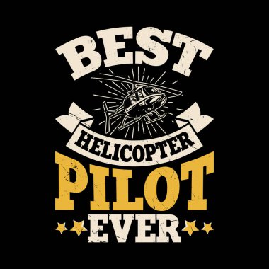 Gelmiş geçmiş en iyi helikopter pilotu Komik Uçan Helikopter Retro Vintage Pilot Helikopter Tasarımı