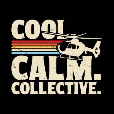 Cool Clam Collective Funny Flying Helicopter Retro Vintage Pilot Helikopter Tasarımı
