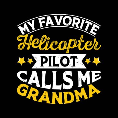 Komik Retro Vintage Pilot Helikopter Tişört Tasarımı
