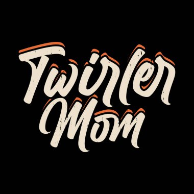 Anneler Günü Komik Twirler Retro Vintage Baton Döndürme Tişörtü Tasarımı