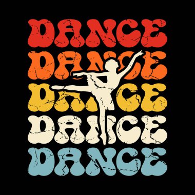 Komik Dans Hediyesi Retro Klasik Balerin Bale Dansı Tişörtü Tasarımı