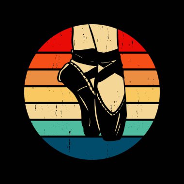 Komik Dans Hediyesi Retro Klasik Balerin Bale Dansı Tişörtü Tasarımı