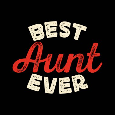 En İyi Teyze Komik Yeğen Retro Vintage Anne ve Teyze Tişört Tasarımı