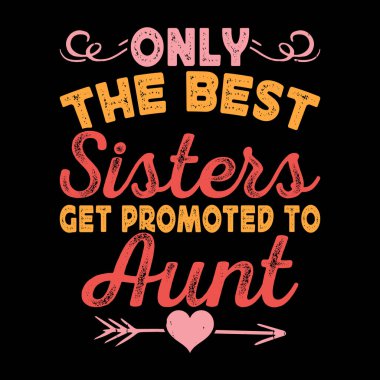 Sadece En İyi Kardeşler Komik Yeğen Teyze Retro Vintage Anne ve Tişört Tasarımı dalında terfi alabilir. 