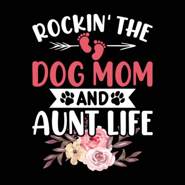 Dog Lover Funny Yeğeni Retro Vintage Anne ve Teyze Tişört Tasarımı 