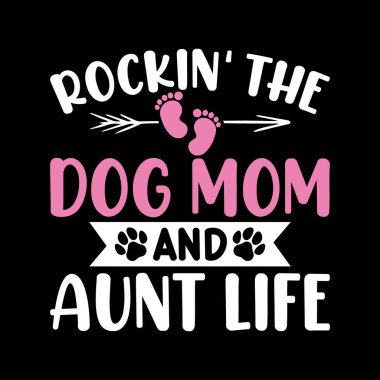 Anneler Günü Köpek Aşığı Komik Yeğen Retro Vintage Anne ve Teyze Tişört Tasarımı 