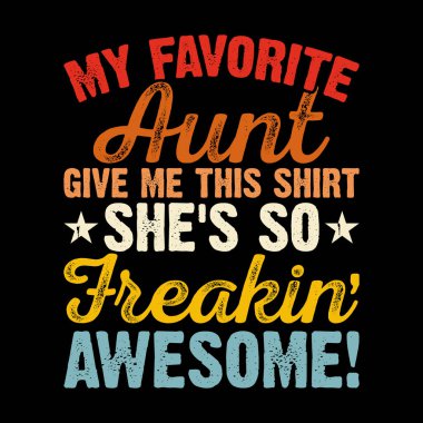 Komik yeğen Retro Vintage Anne ve Teyze Tişört Tasarımı 