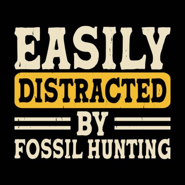 Komik Fosil Hunter Paleontoloji Vintage Fosil Av Tişörtü Tasarımı