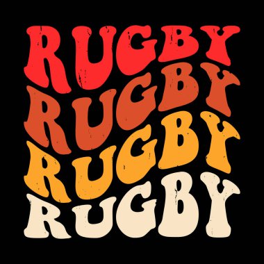 Komik Rugby Oyuncusu Koç Retro Vintage Player Tişört Tasarımı