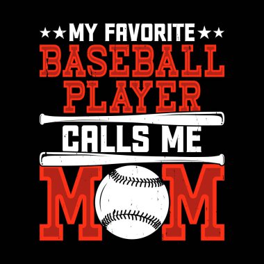 Favori beyzbol oyuncum bana Annem Komik Büyükanne Retro Vintage Anneler Günü Tişört Tasarımı